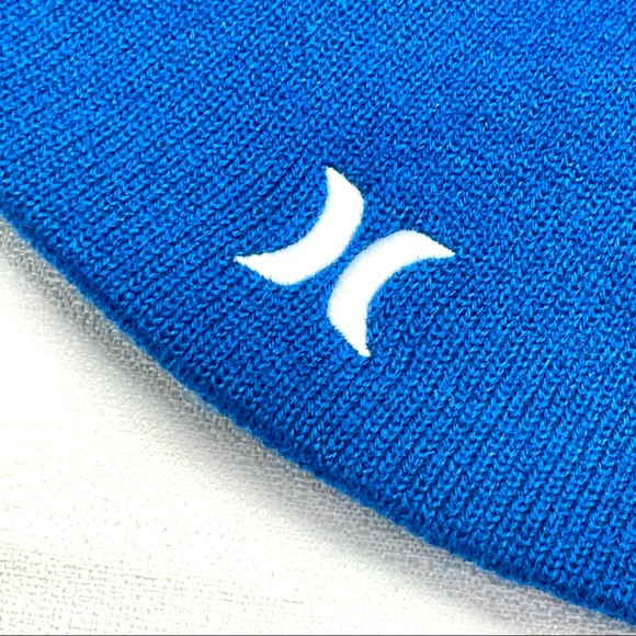 Hurley Men’s Icon Staples Winter Beanie Hat Blue OS New NWT - Picture 3 of 16